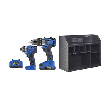 Kobalt 2-Tool 24-Volt Max Brushless Power Tool Combo Kit Case (1-Battery Included and Charger Included)
